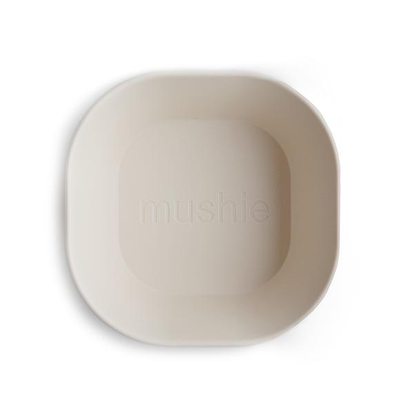 Mushie bol plastic patrata 12m+, Ivory 01