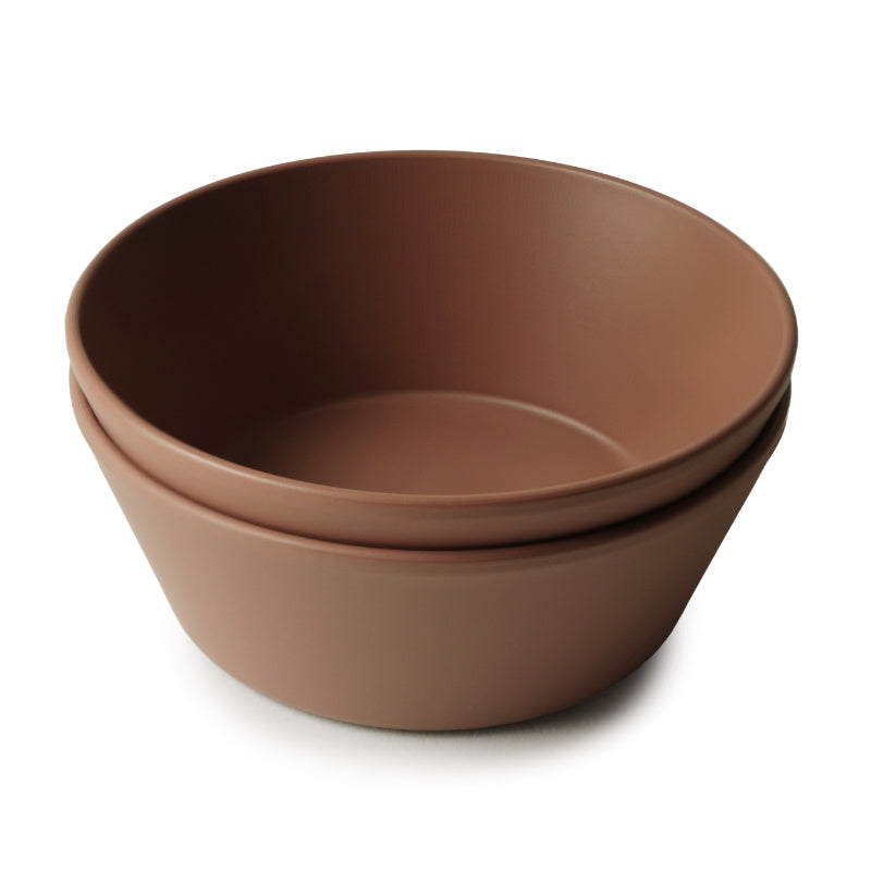 Mushie bol plastic rotund 12m+, Caramel 1 buc
