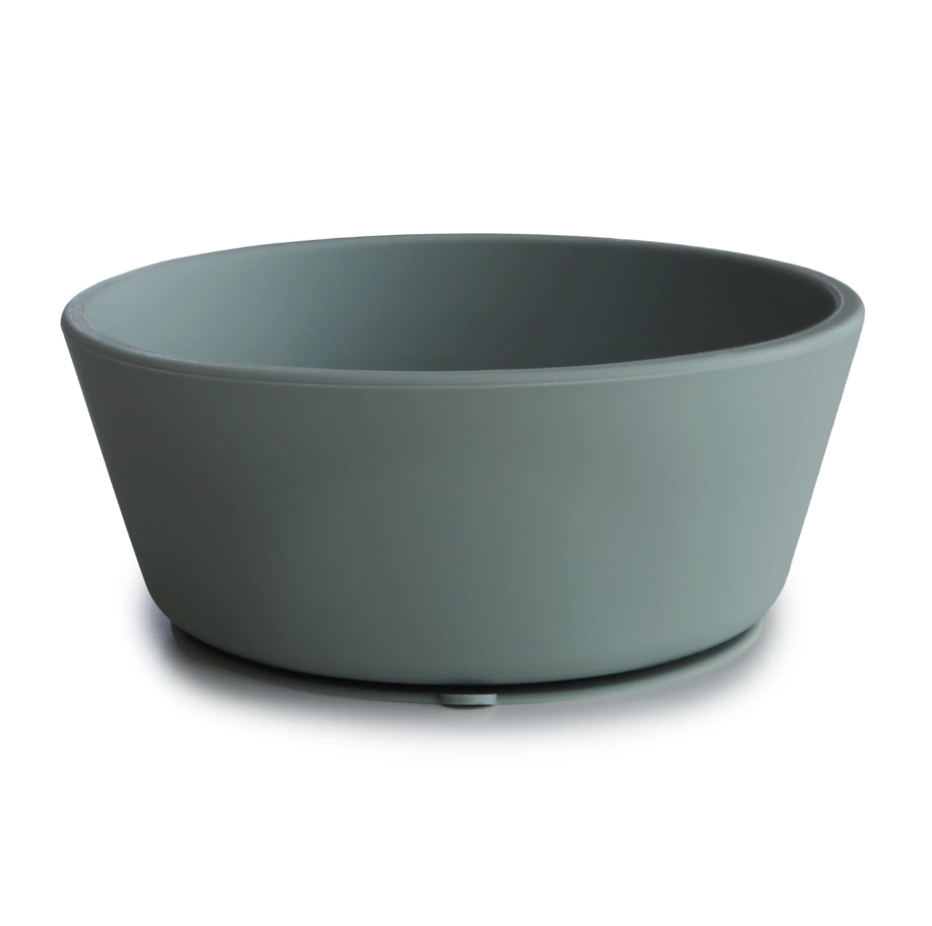 Mushie bol plastic rotund cu ventuza 6m+, Dried Thyme 