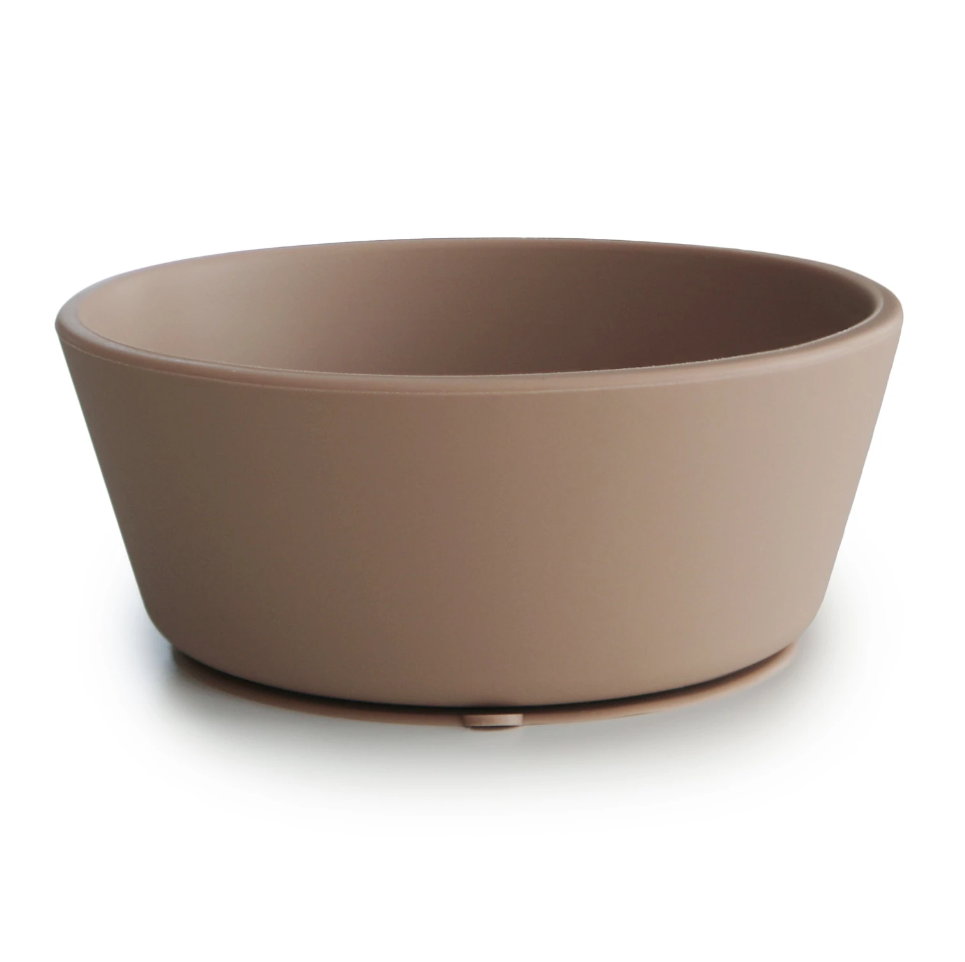 Mushie bol plastic rotund cu ventuza 6m+, Natural MSB-20003 01