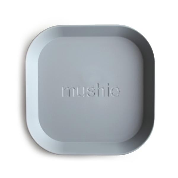 Mushie farfurie plastic plata patrata 12m+, Cloud