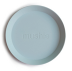 Mushie farfurie plastic plata rotunda 12m+, Powder Blue 01