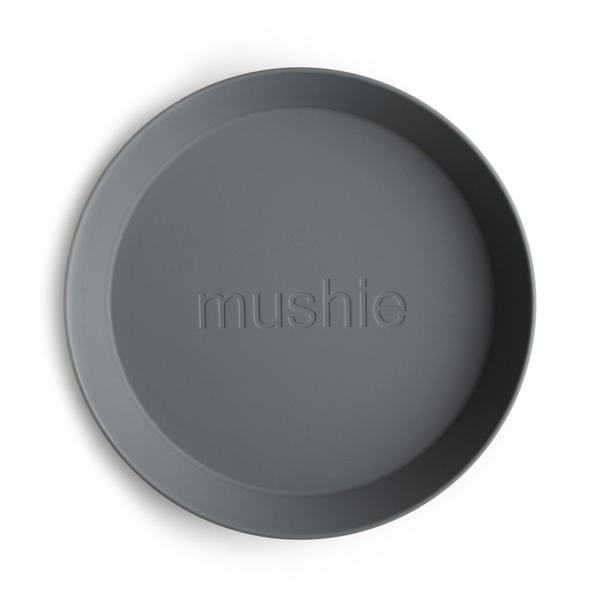 Mushie farfurie plastic plata rotunda 12m+, Smoke Imagine principală a produsului