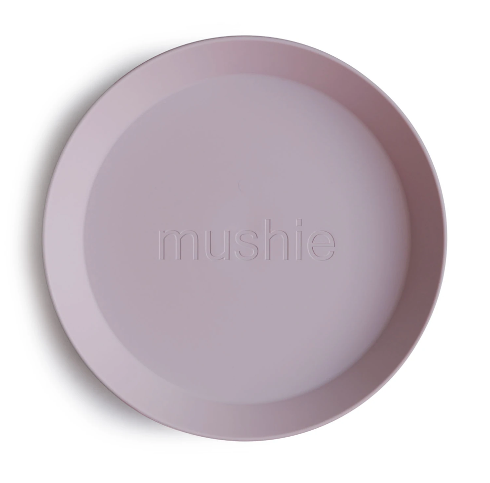 Mushie farfurie plastic plata rotunda 12m+, Soft Lilac Imagine principală a produsului