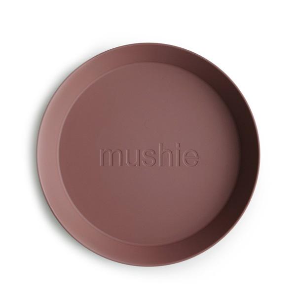 Mushie farfurie plastic plata rotunda 12m+, Woodchuck