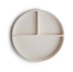 Mushie farfurie plata compartimentata cu ventuza 6m+, Ivory 01