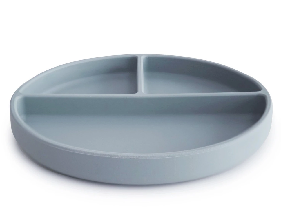Mushie farfurie plata compartimentata cu ventuza 6m+