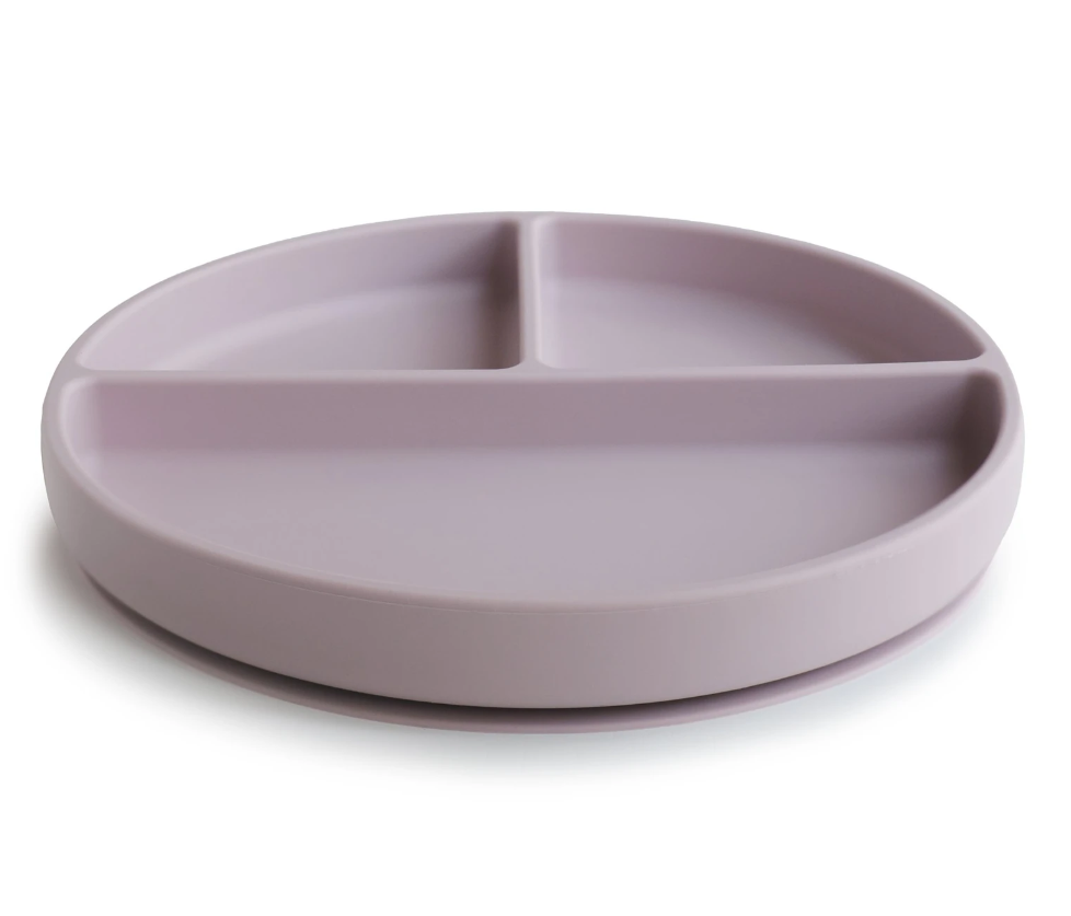 Mushie farfurie plata compartimentata cu ventuza 6m+