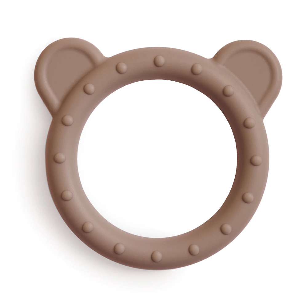 Mushie jucarie dentitie silicon 3m+, Bear Teether Natural 01 Imagine principală a produsului