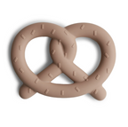 Mushie jucarie dentitie silicon 3m+, Pretzel Teether Natural 01