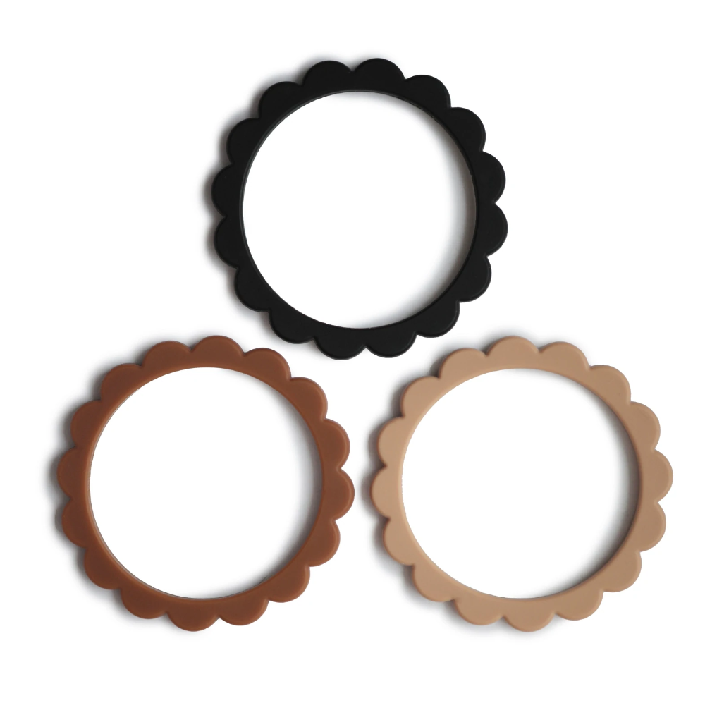 Mushie jucarie dentitie silicon Flori 3m+, Flower Teether 01