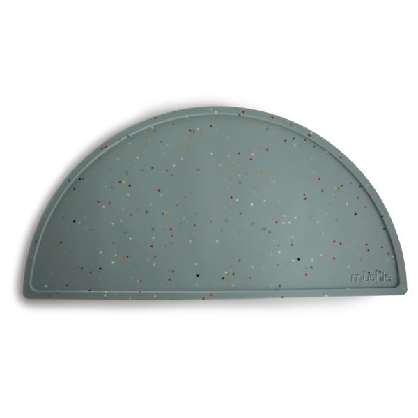 Mushie protectie masa silicon  12m+, Cambridge Blue Confetti 01