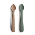 Mushie set 2 lingurite silicon 6m+, Dried ThymeNatural  01