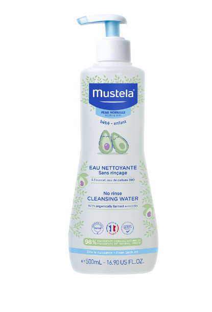 Mustela apa de curatare fara clatire cu avocado 0m+ 500 ml Imagine principală a produsului