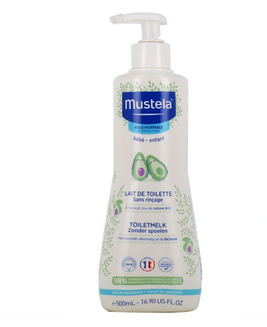 Mustela Lapte de curatare fara clatire cu avocado bio flacon cu pompita 0m+ 500 ml Imagine principală a produsului