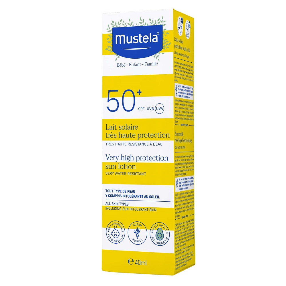 Mustela lotiune pentru protectie solara cu SPF 50+, 40 ml 0m+ Imagine principală a produsului