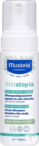 Mustela Stelatopia Sampon spuma pentru bebelusi piele cu tendinta atopica 0m+ 150 ml Imagine principală a produsului