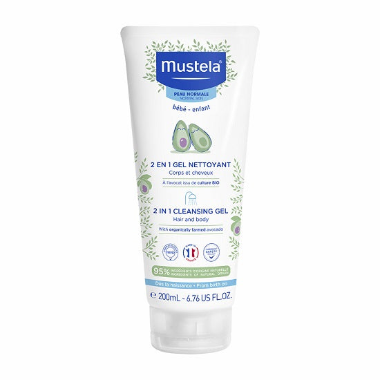 Mustela gel de curatare 2in1 pentru par si corp 200 ml
