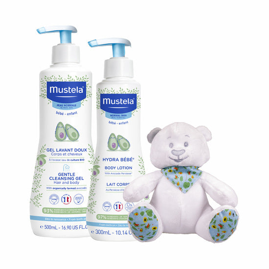 Mustela pachet Gel de curatare par si corp + Lotiune de corp 