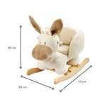 Nattou balansoar in forma de animale 10m+ Teddy Magar Ecru