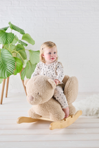 Nattou balansoar in forma de animale 10m+ Teddy Ursulet Beige