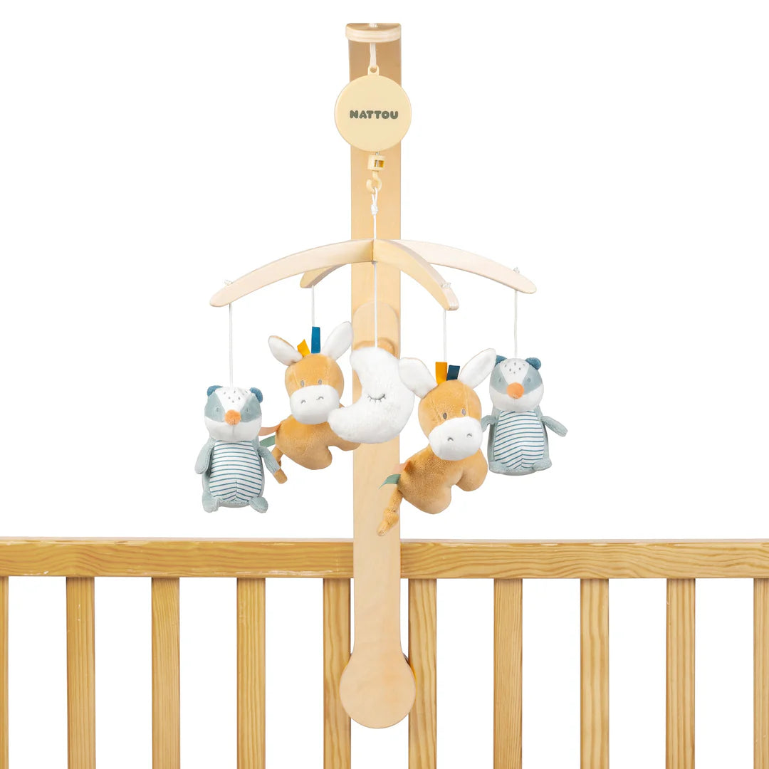 Nattou carusel muzical din lemn 0m+ Felix & Leo Imagine principală a produsului