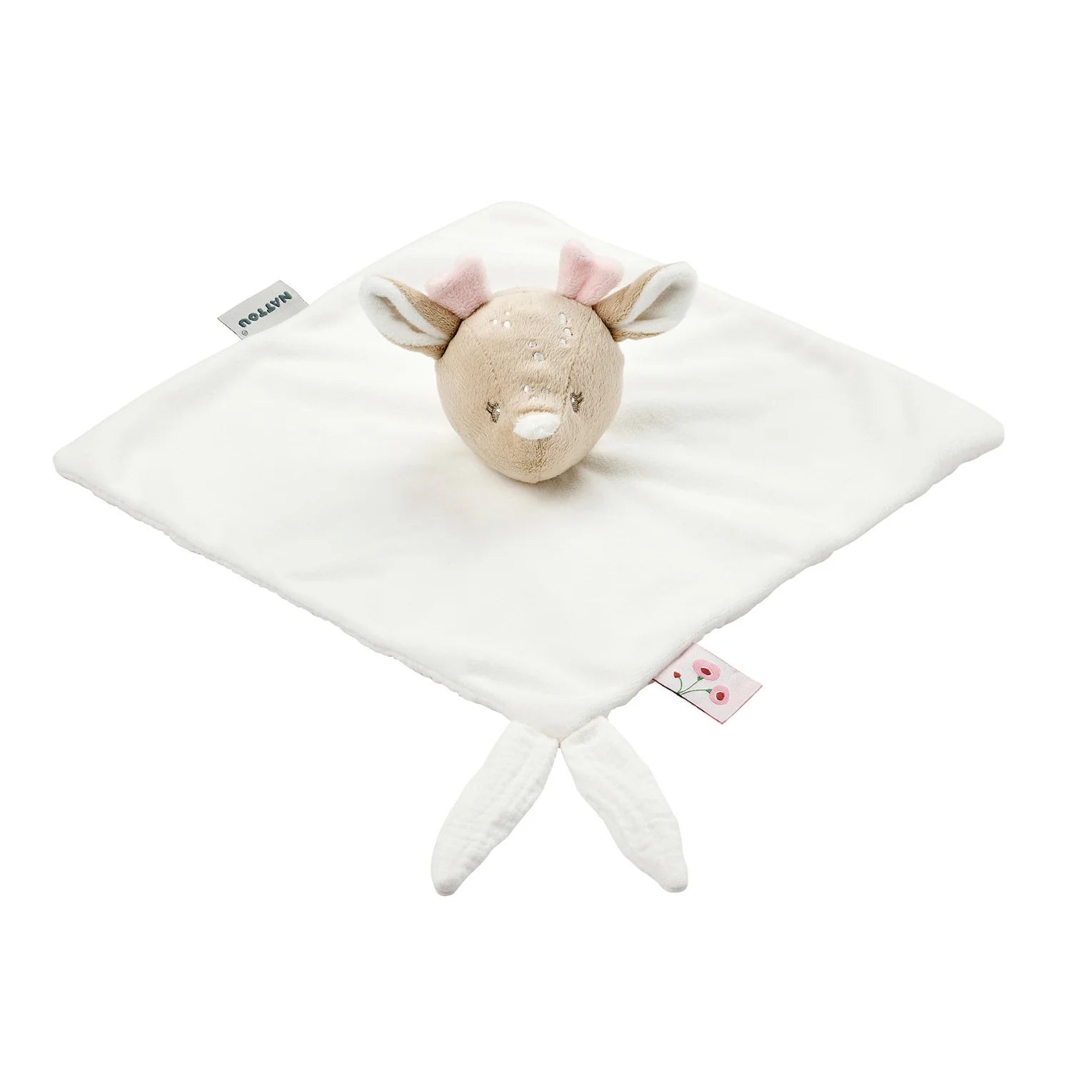 Nattou paturica de dormit Doudou 0m+ FanFan Caprioara Off-white Imagine principală a produsului