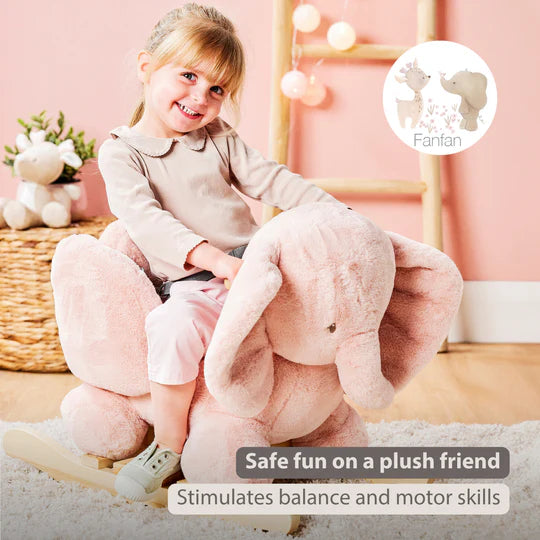Nattou balansoar in forma de animale 10m+ FaFan Elefant Pink