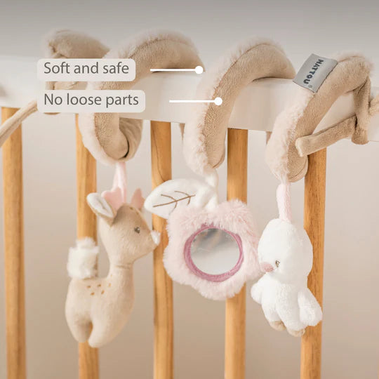 Nattou jucarie plus spirala cu activitati 28 cm 0m+ FanFan Beige