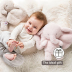 Nattou jucarie plus 28 cm 0m+ FanFan Elefant Pink