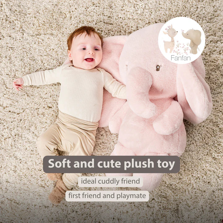Nattou jucarie plus maxi 60 cm 0m+ FanFan Elefant Pink