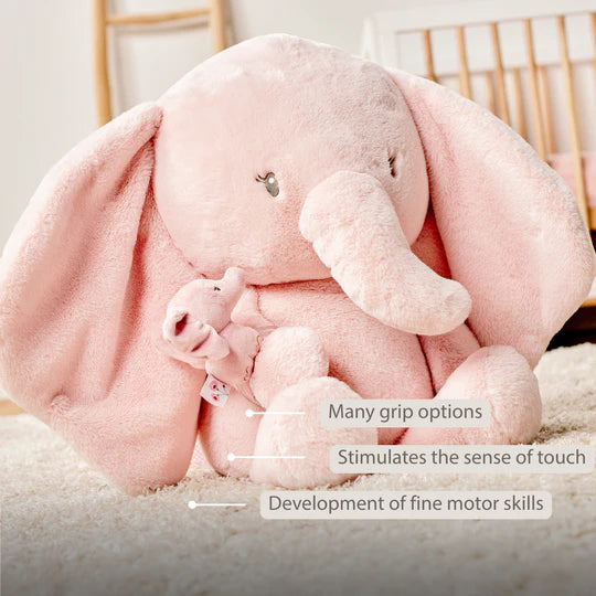 Nattou jucarie plus maxi 60 cm 0m+ FanFan Elefant Pink