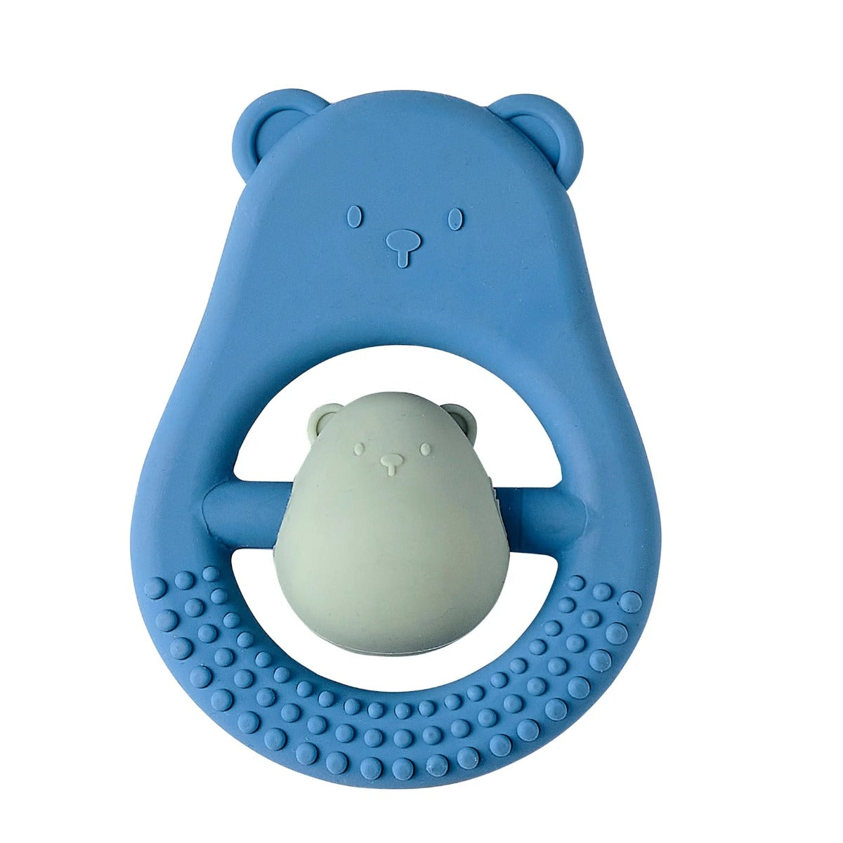 Nattou jucarie dentitie silicon Mother & Child 0m+ Ursuleti Blue Imagine principală a produsului