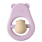 Nattou jucarie dentitie silicon Mother & Child 0m+ Ursuleti Purple
