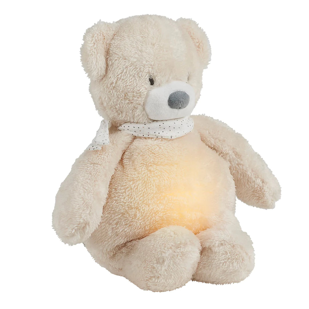 Nattou jucarie plus muzicala cu lampa de veghe 30 cm 0m+ Ursulet bej Imagine principală a produsului