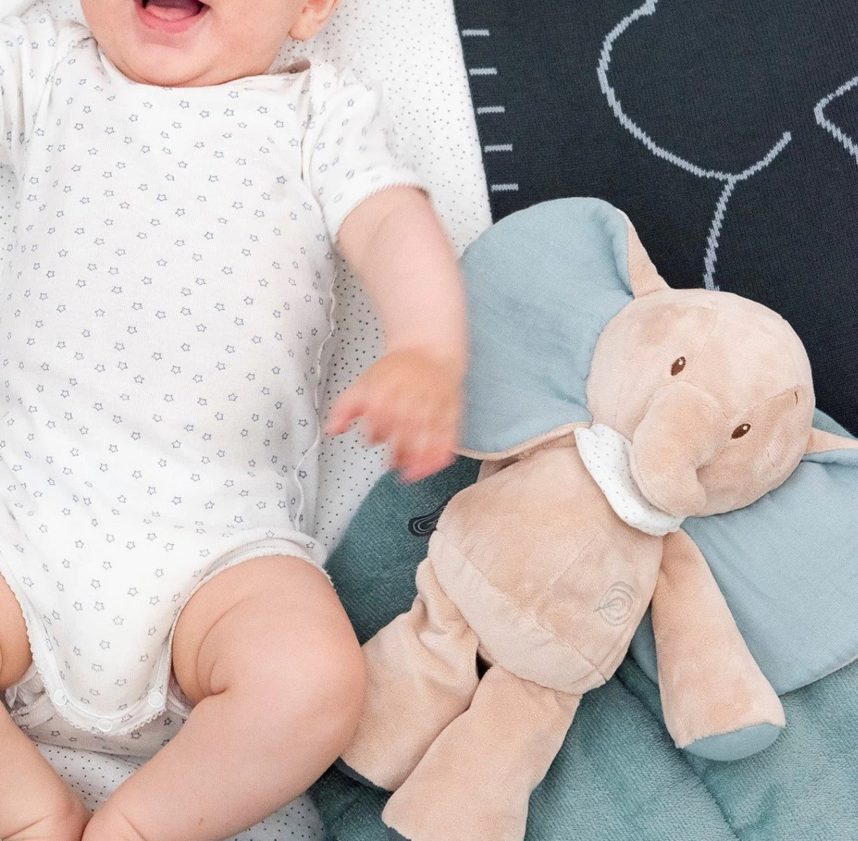 Nattou jucarie plus zornaitoare 20 cm 0m+ Axel & Luna Elefantul Axel Imagine secundară a produsului