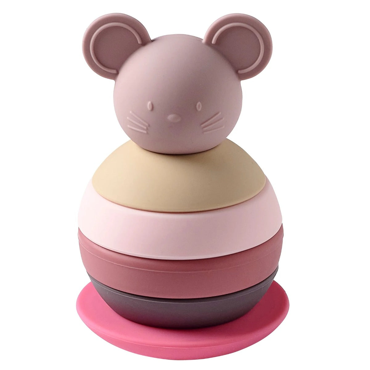 Nattou jucarie silicon de stivuire de tip hopa mitica 6m+ Soricel Pink Imagine principală a produsului