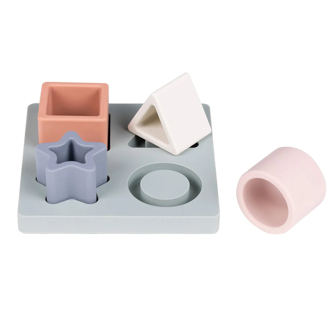 Nattou jucarie silicon puzzle 6m+ Bej
