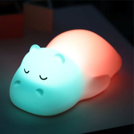Nattou lampa de veghe din silicon moale 0m+ Hippo