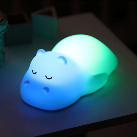 Nattou lampa de veghe din silicon moale 0m+ Hippo