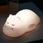 Nattou lampa de veghe din silicon moale 0m+ Hippo