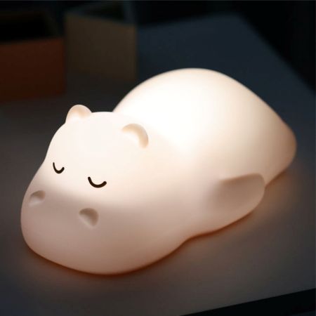 Nattou lampa de veghe din silicon moale 0m+ Hippo