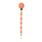 Nattou lant suzeta universala din silicon tip clip 0m+ Beige/Terracotta