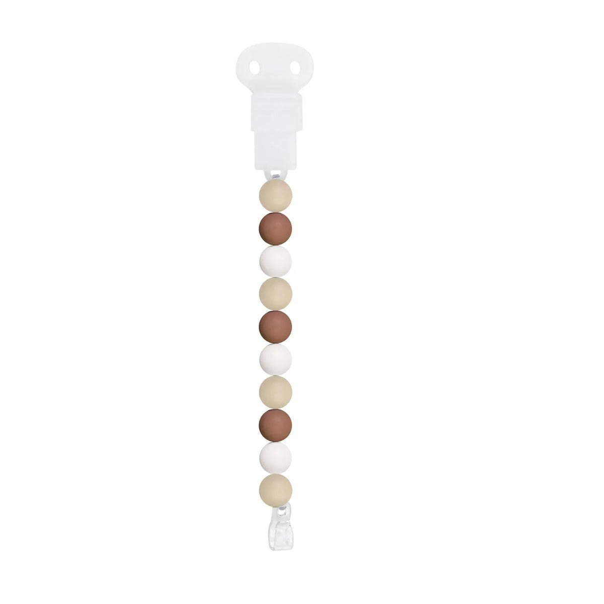 Nattou lant suzeta universala Silicon 0m+, Sand-Terracota-White