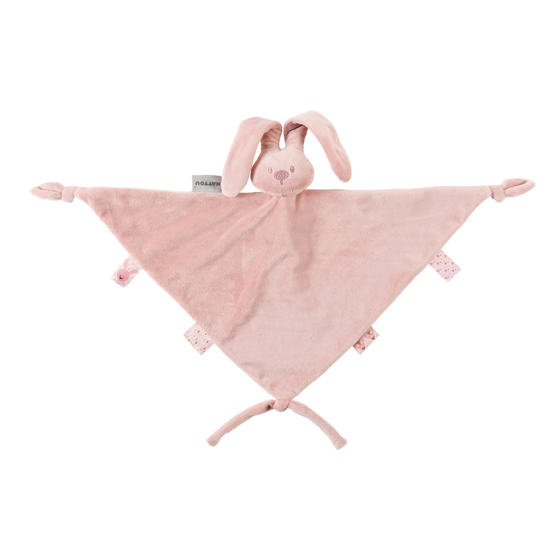 Nattou paturica de dormit din plus maxi 0m+ Lapidou Iepure-Dark Pink Imagine principală a produsului
