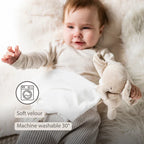 Nattou paturica de dormit Doudou 0m+ FanFan Elefant Off-white