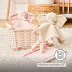 Nattou paturica de dormit Doudou 0m+ FanFan Elefant Pink