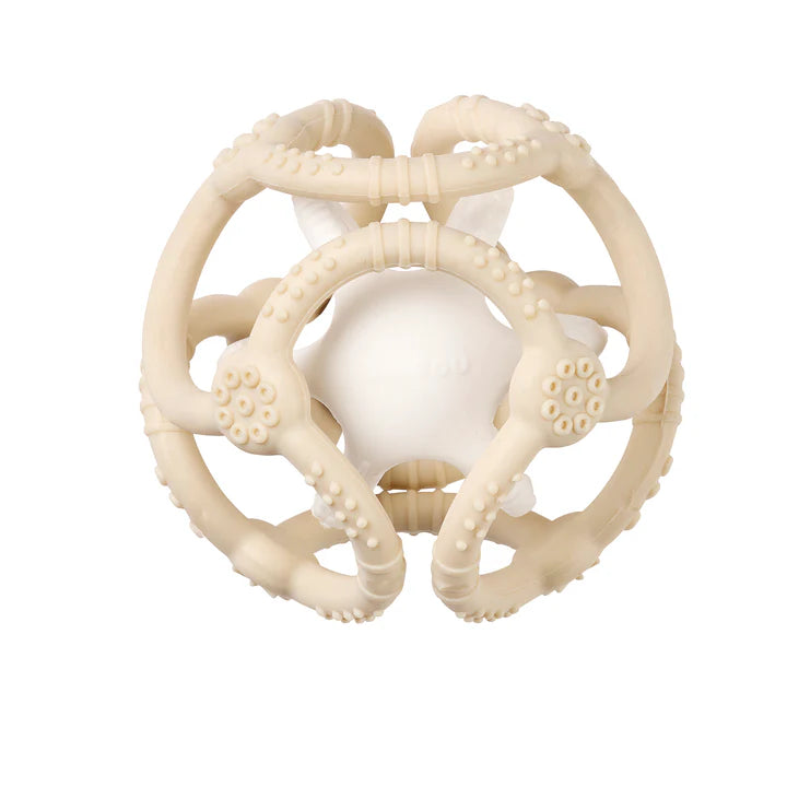 Nattou set 2 mingi din silicon 0m+ Clay/White Imagine principală a produsului