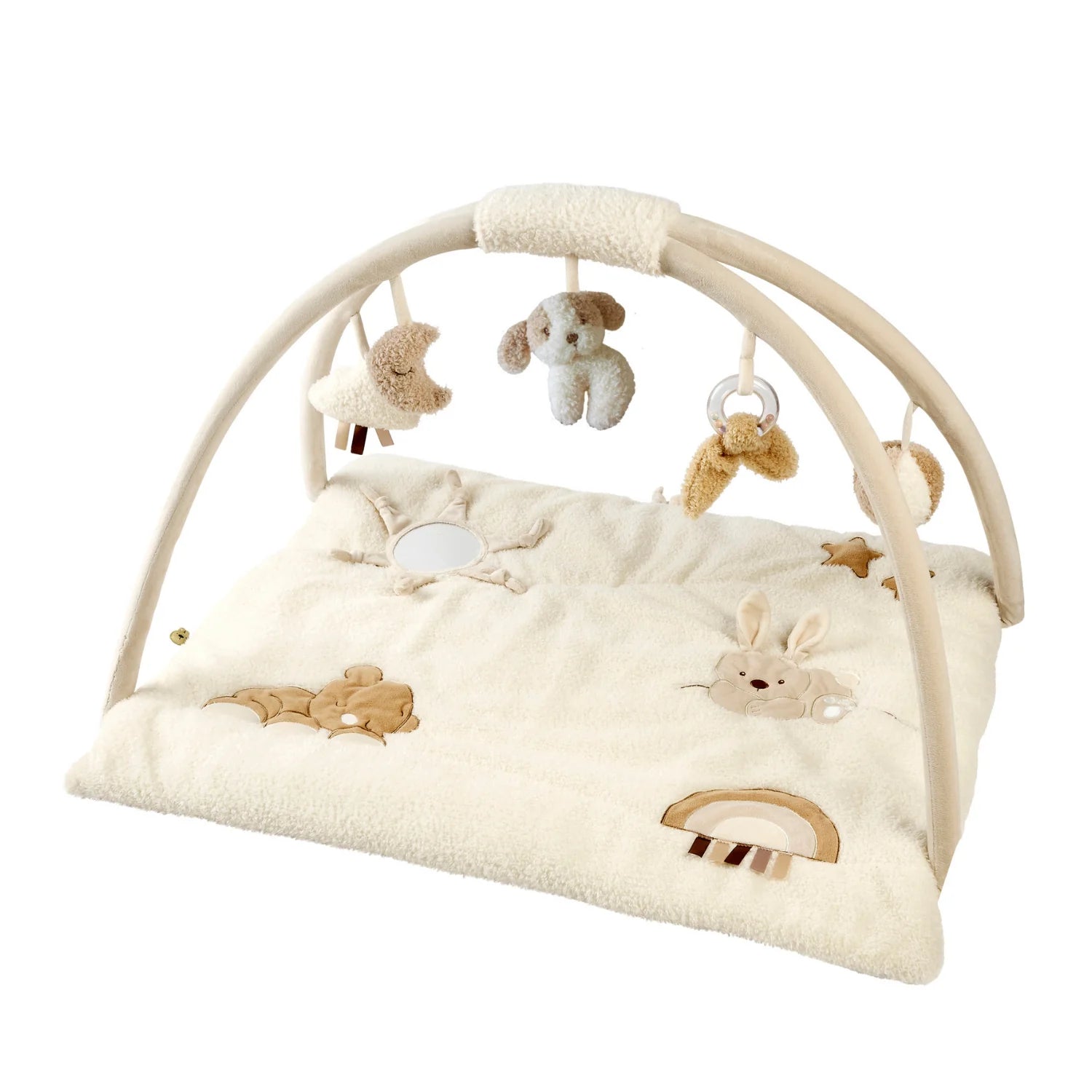 Nattou covor de jaoca 70x80 cm cu arcada 0m+ Teddy Off-white