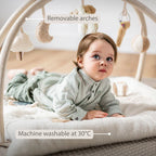 Nattou covor de jaoca 70x80 cm cu arcada 0m+ Teddy Off-white